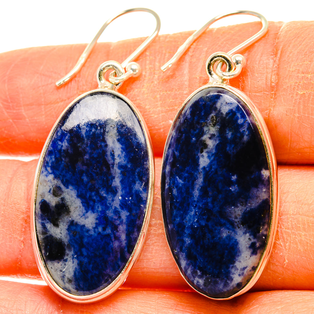 Sodalite Earrings handcrafted by Anasilvercos - EARR428083