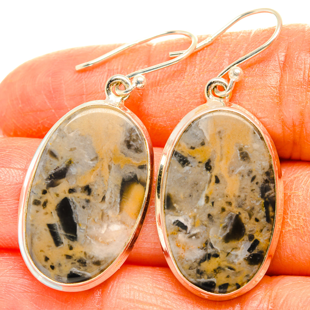 Peanut Wood Jasper Earrings handcrafted by Anasilvercos - EARR428091