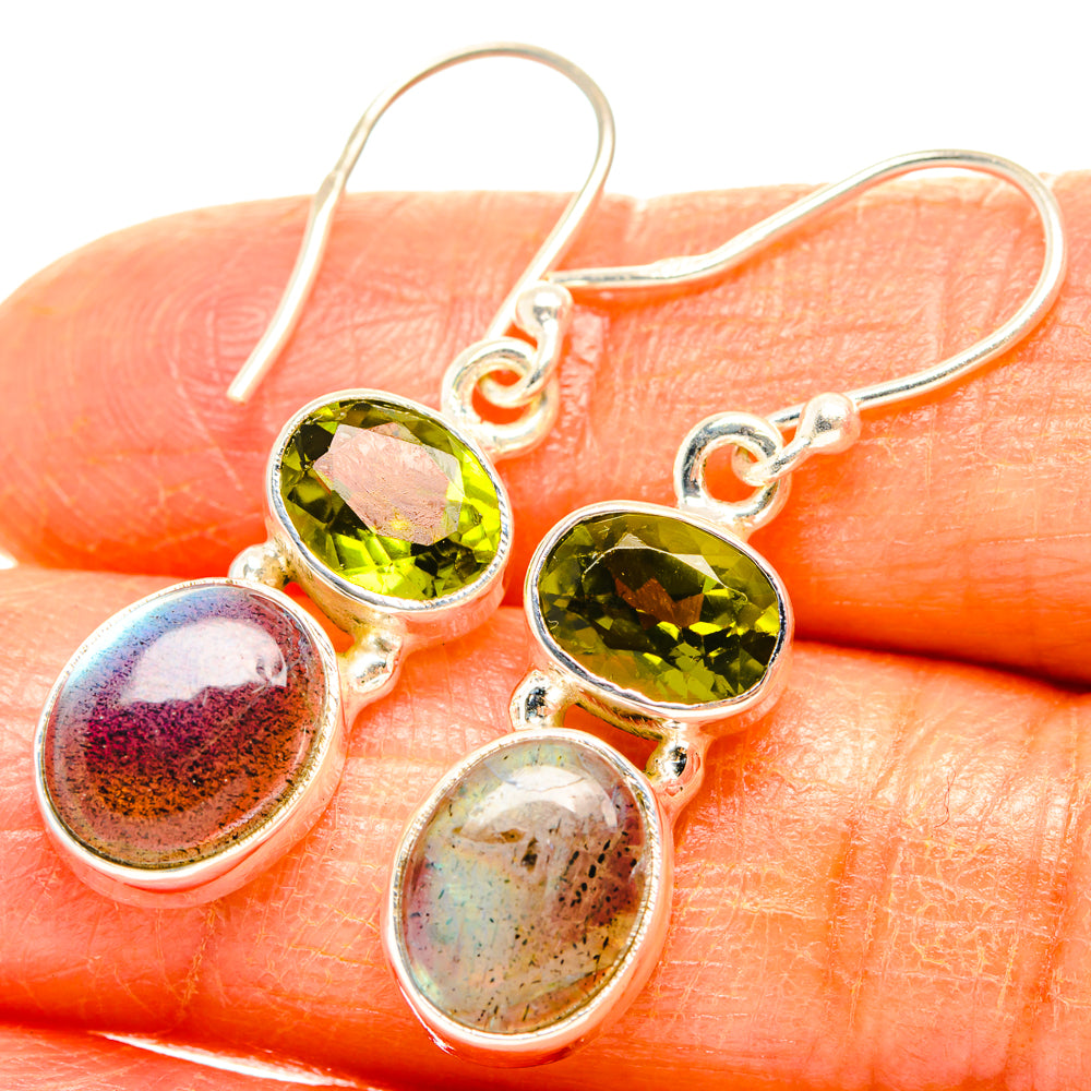 Labradorite Earrings handcrafted by Anasilvercos - EARR428103