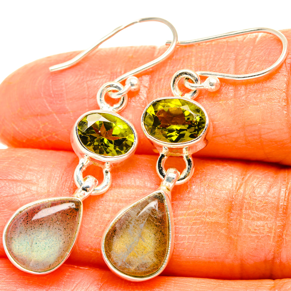Labradorite Earrings handcrafted by Anasilvercos - EARR428105