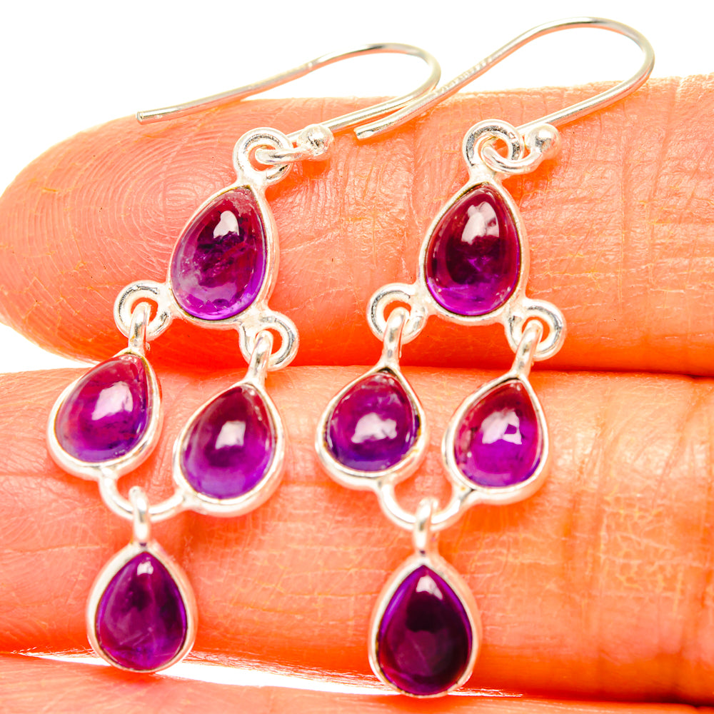 Amethyst Earrings handcrafted by Anasilvercos - EARR428115