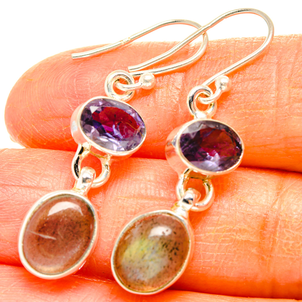 Labradorite Earrings handcrafted by Anasilvercos - EARR428117