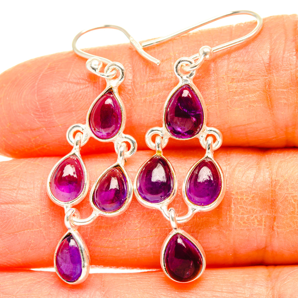 Amethyst Earrings handcrafted by Anasilvercos - EARR428137
