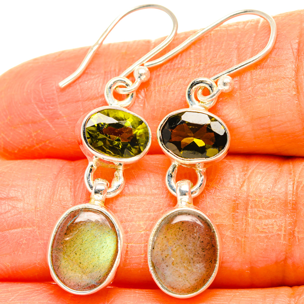 Labradorite Earrings handcrafted by Anasilvercos - EARR428138