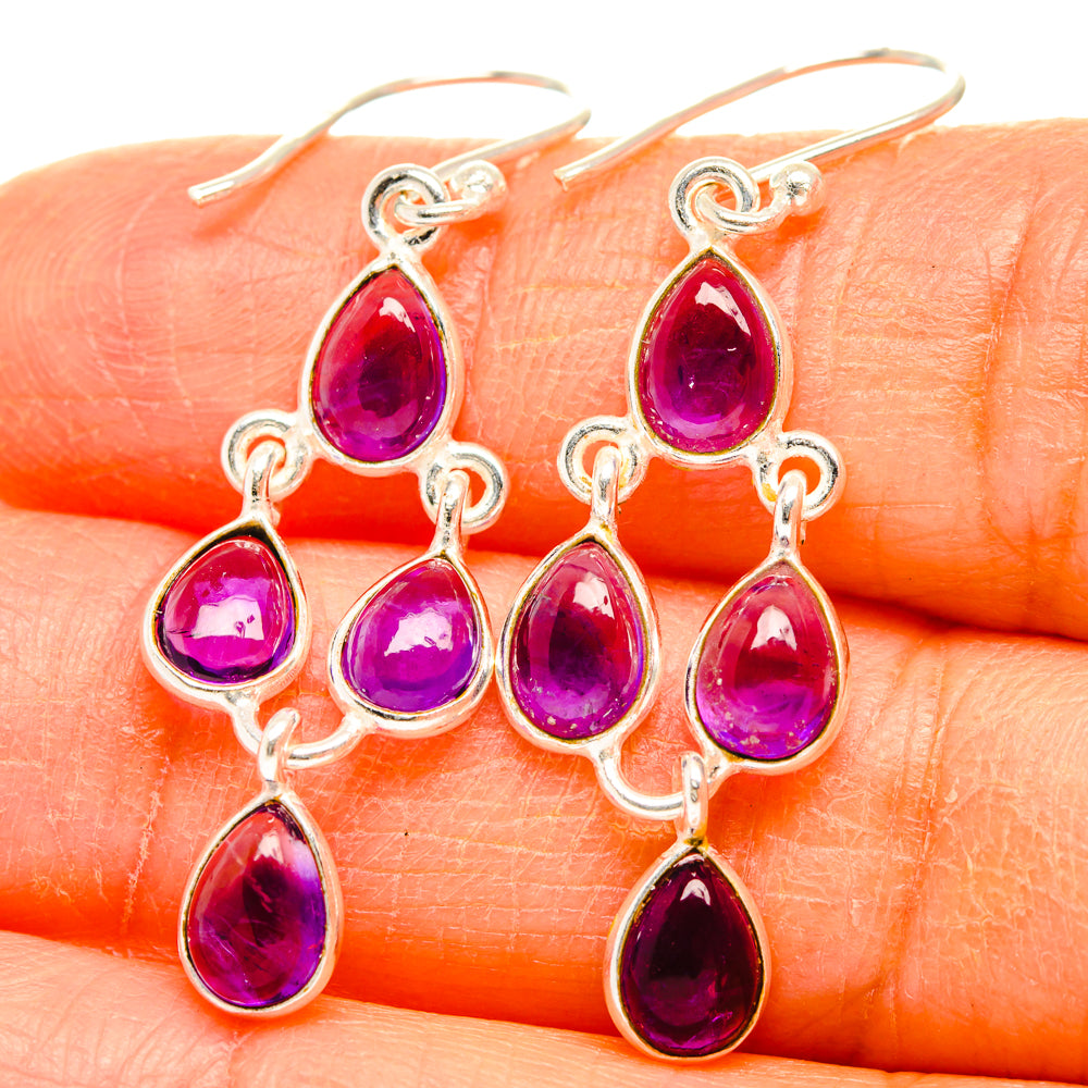 Amethyst Earrings handcrafted by Anasilvercos - EARR428173