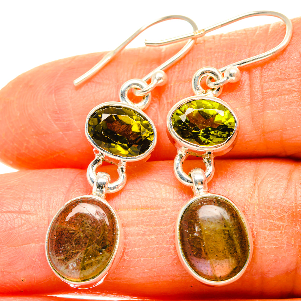 Labradorite, Peridot Earrings handcrafted by Anasilvercos - EARR428250