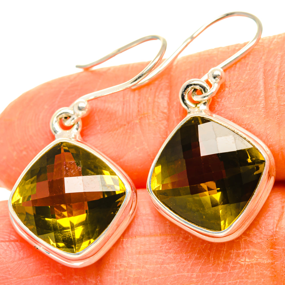 Lemon Quartz Earrings handcrafted by Anasilvercos - EARR428283