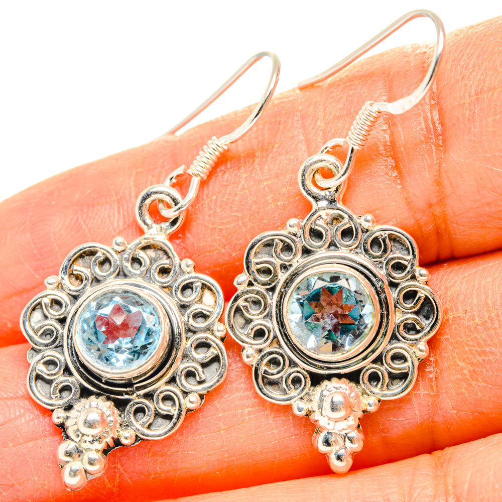 Blue Topaz Earrings handcrafted by Anasilvercos - EARR428325