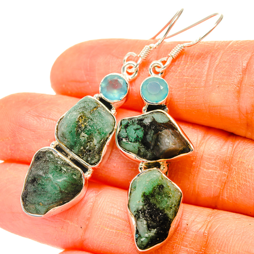 Emerald Earrings handcrafted by Anasilvercos - EARR428333