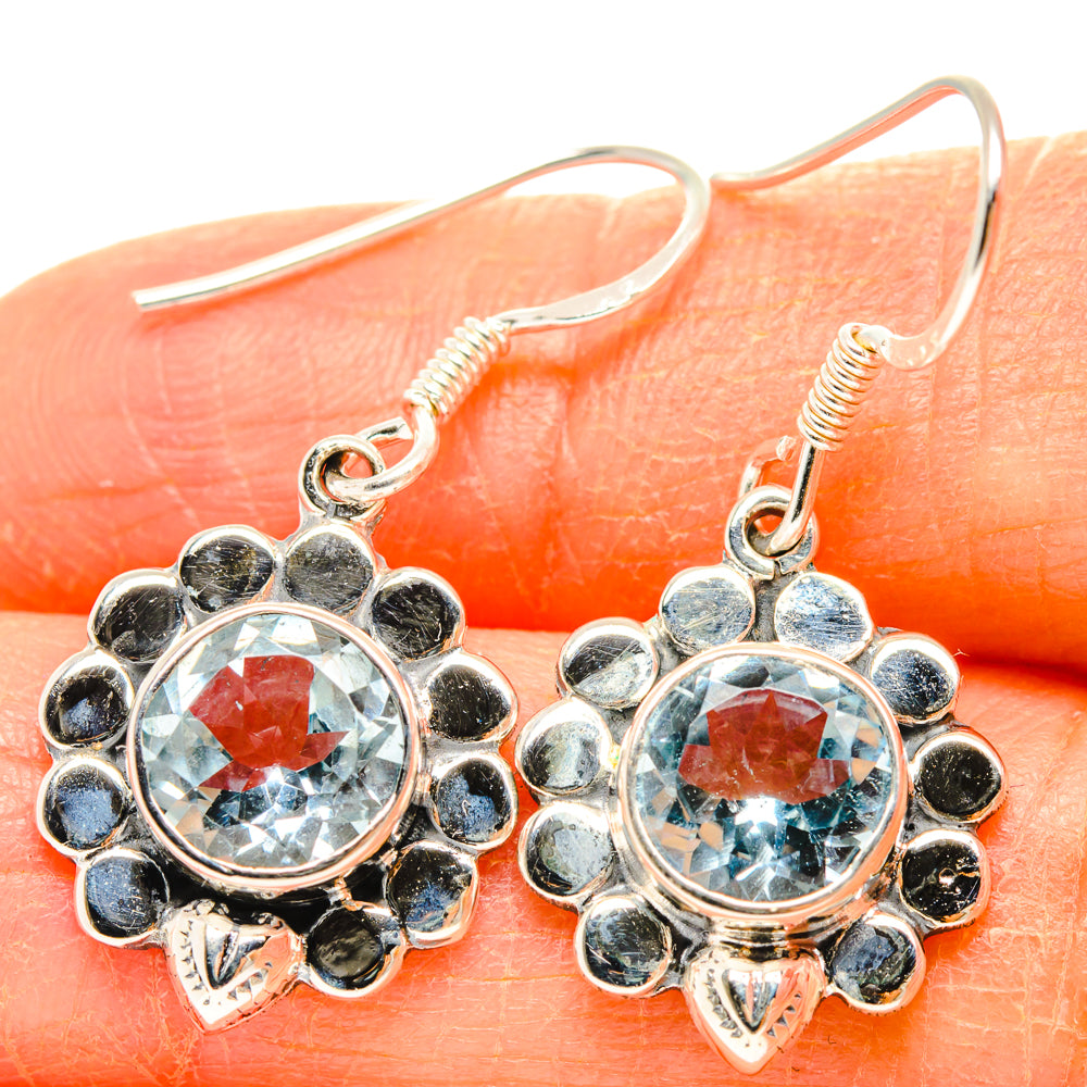 Blue Topaz Earrings handcrafted by Anasilvercos - EARR428336