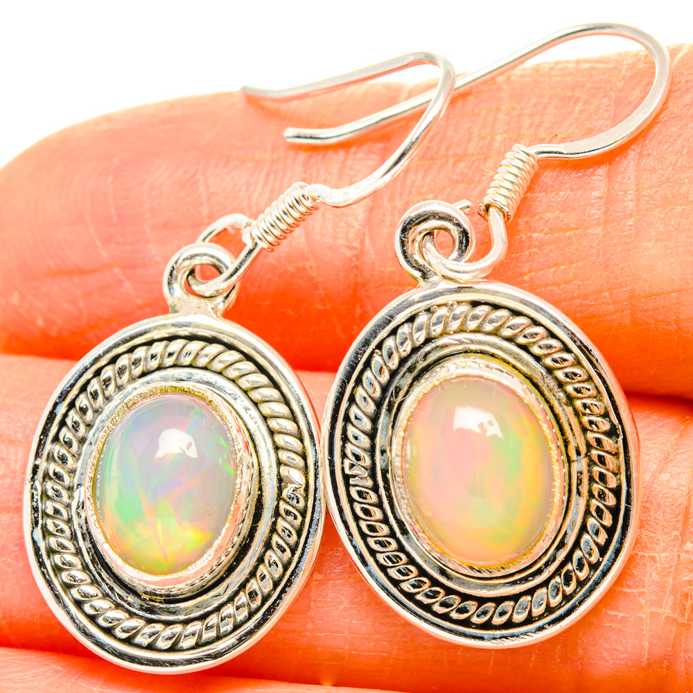 Ethiopian Opal Earrings handcrafted by Anasilvercos - EARR428339