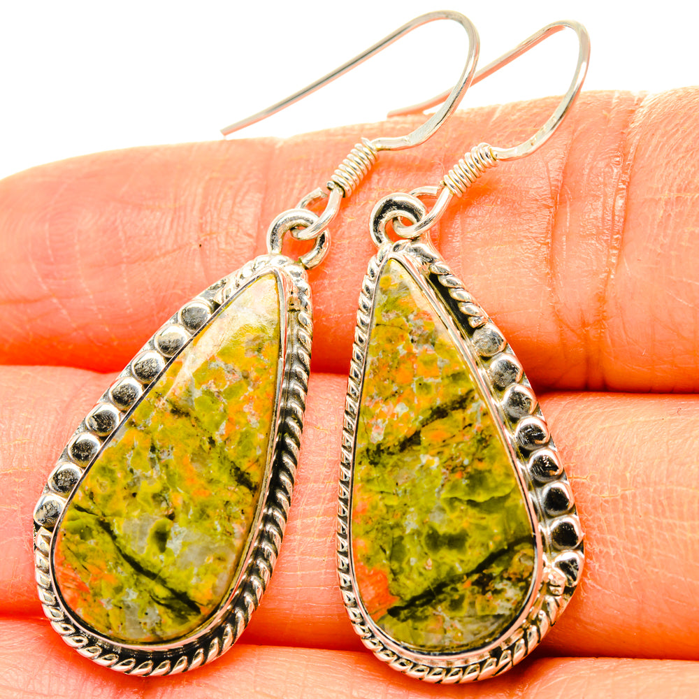 Unakite Earrings handcrafted by Anasilvercos - EARR428342