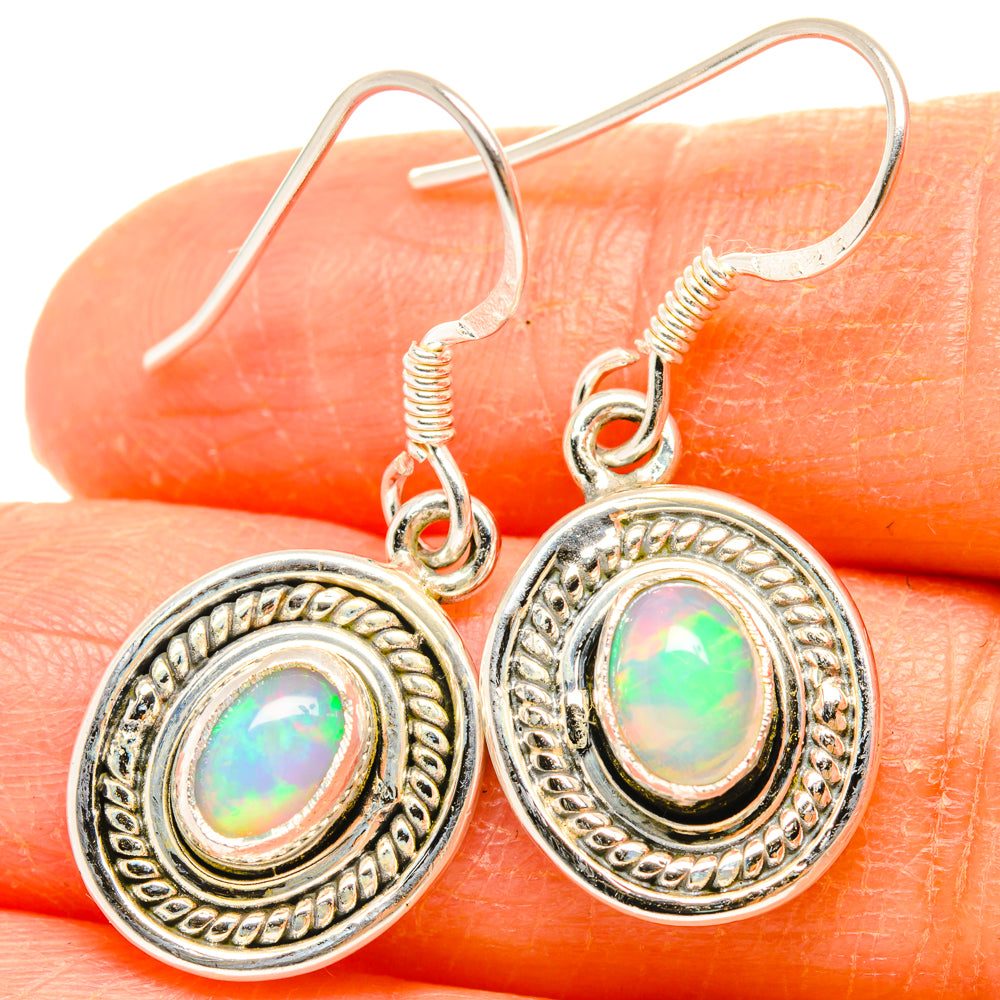Ethiopian Opal Earrings handcrafted by Anasilvercos - EARR428344