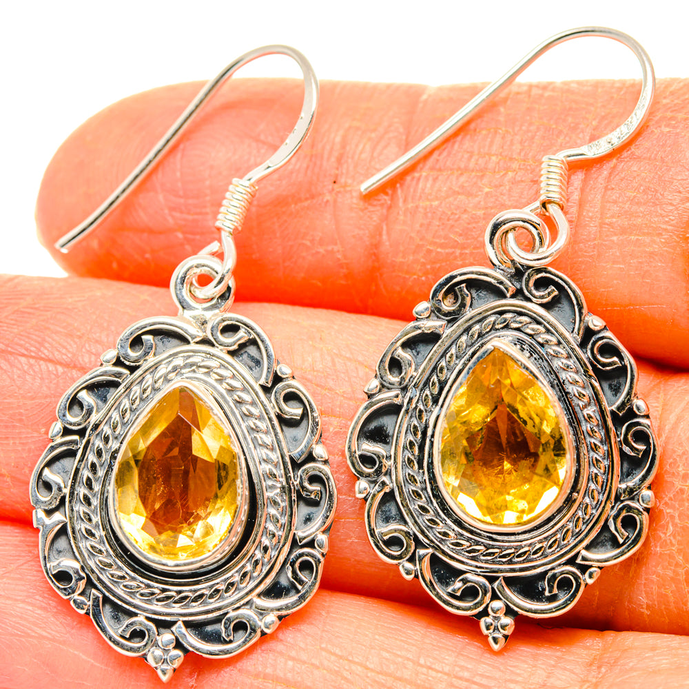 Citrine Earrings handcrafted by Anasilvercos - EARR428347