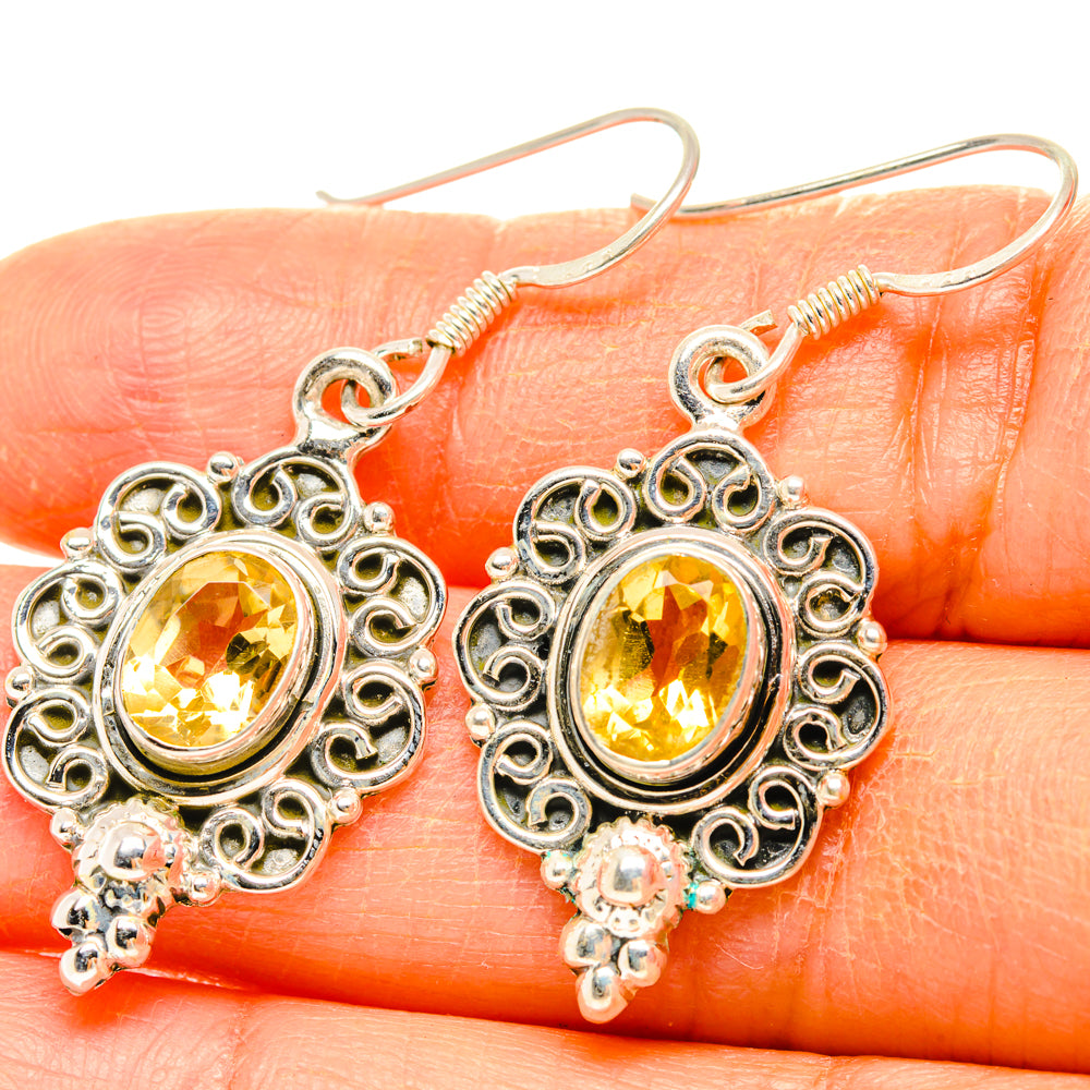 Citrine Earrings handcrafted by Anasilvercos - EARR428350