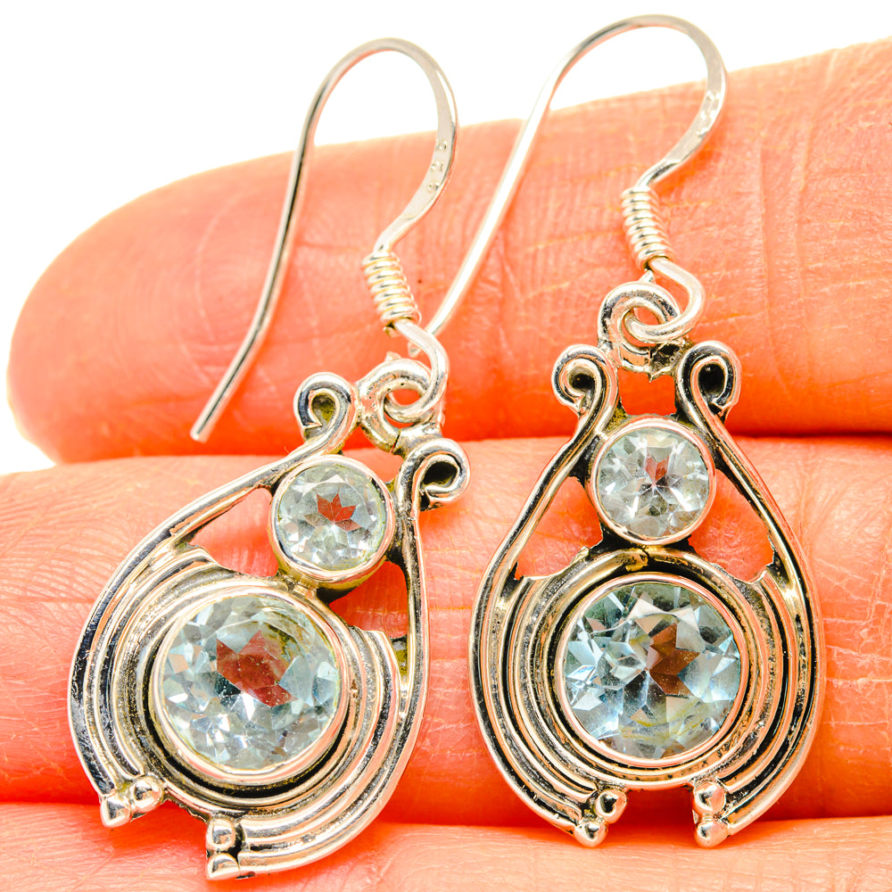 Blue Topaz Earrings handcrafted by Anasilvercos - EARR428354