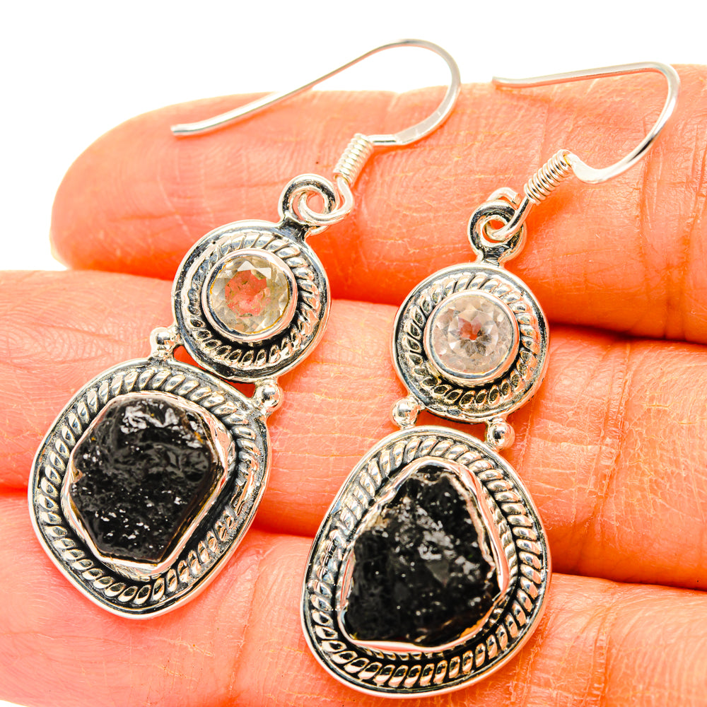 Tektite Earrings handcrafted by Anasilvercos - EARR428360
