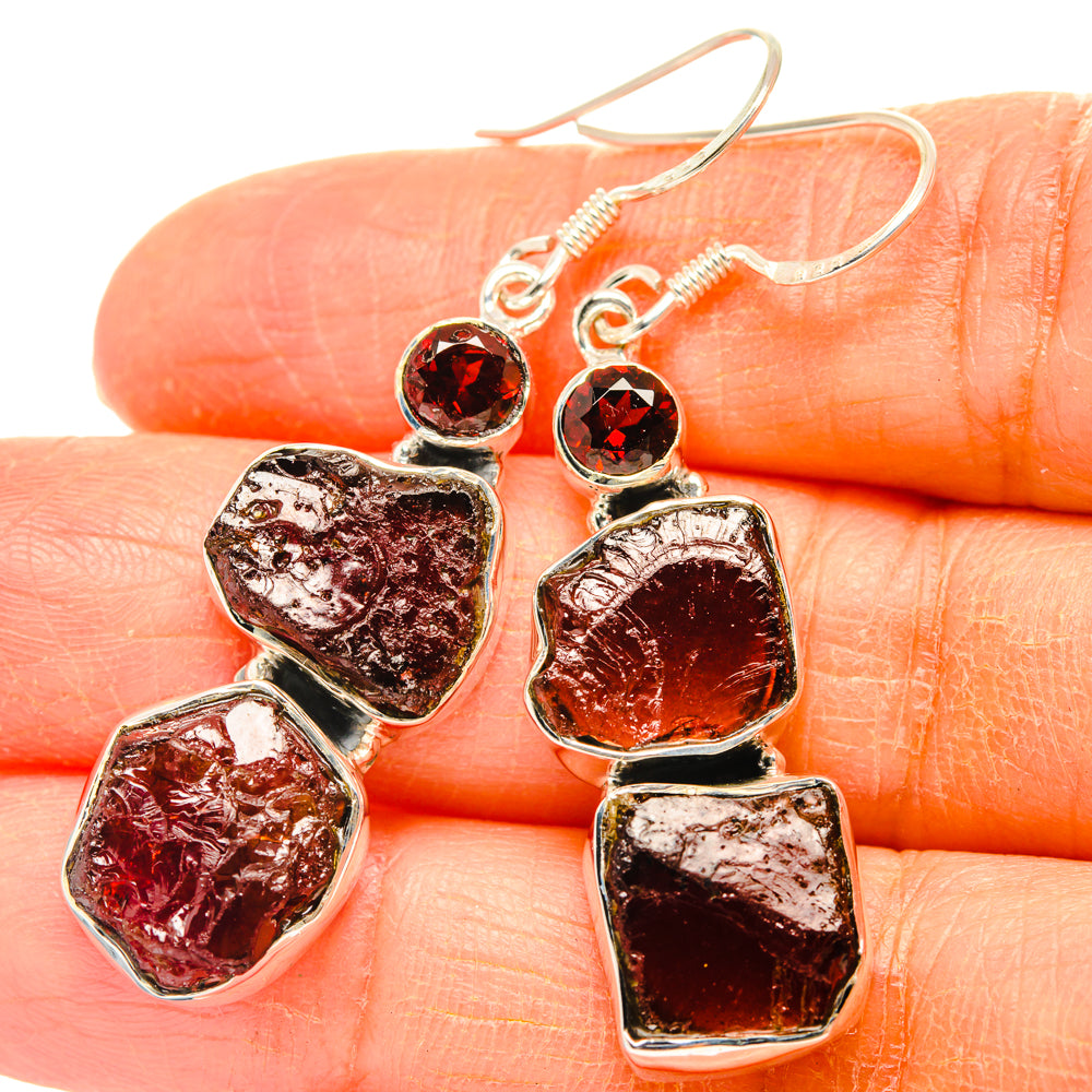 Garnet Earrings handcrafted by Anasilvercos - EARR428369