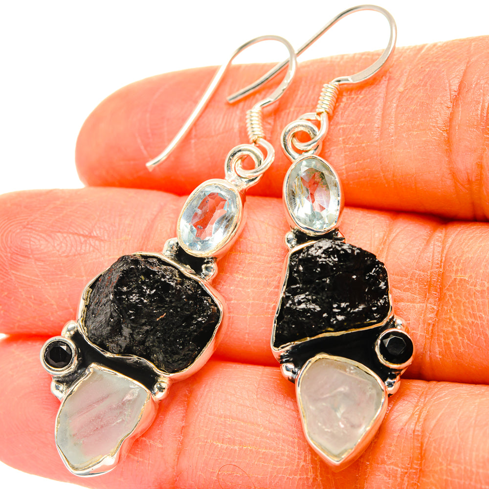 Tektite Earrings handcrafted by Anasilvercos - EARR428376