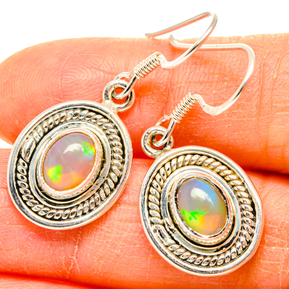 Ethiopian Opal Earrings handcrafted by Anasilvercos - EARR428385