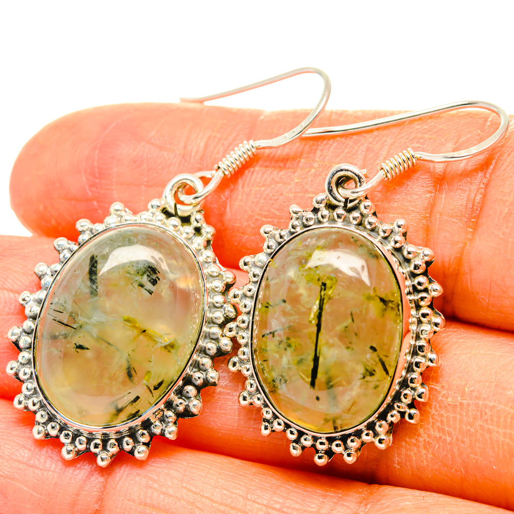 Prehnite Earrings handcrafted by Anasilvercos - EARR428386