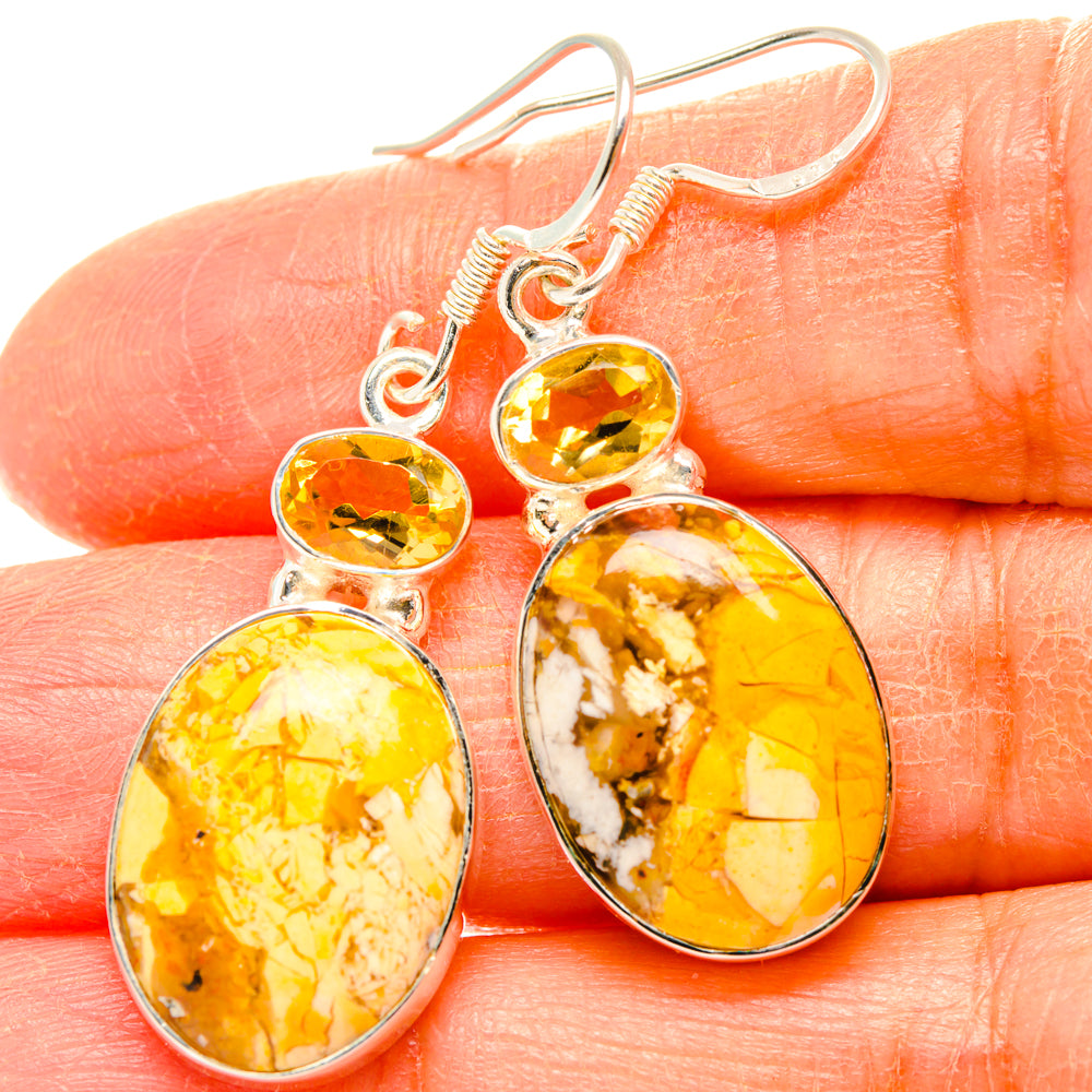 Brecciated Mookaite Earrings handcrafted by Anasilvercos - EARR428395