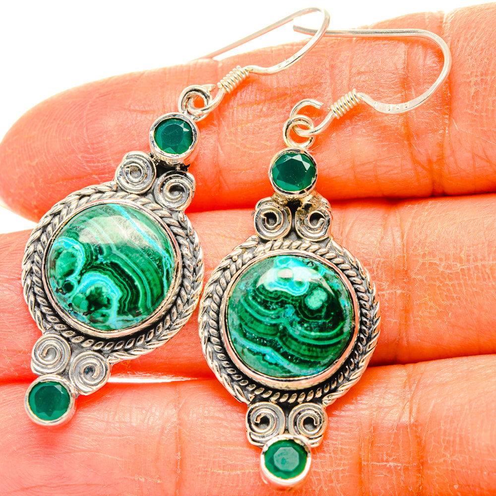 Malachite Earrings handcrafted by Anasilvercos - EARR428397
