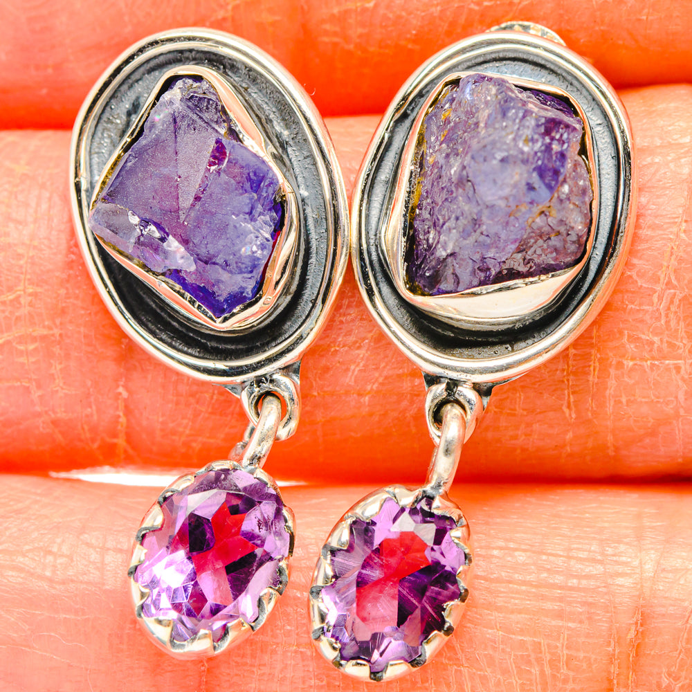 Tanzanite Earrings handcrafted by Anasilvercos - EARR428413