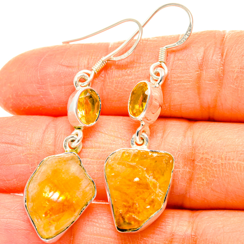 Citrine Earrings handcrafted by Anasilvercos - EARR428415