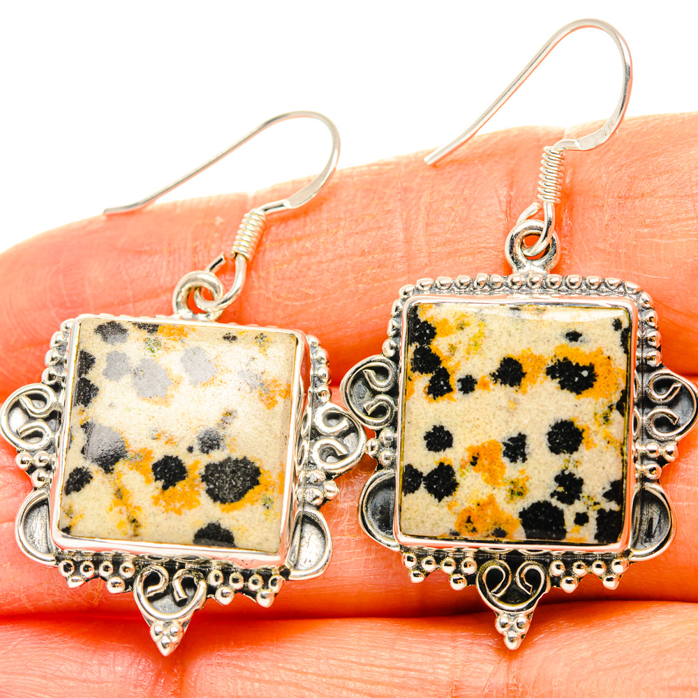Dalmatian Jasper Earrings handcrafted by Anasilvercos - EARR428419