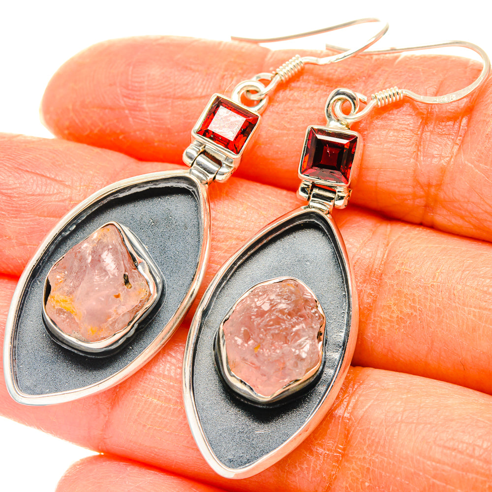 Morganite Earrings handcrafted by Anasilvercos - EARR428429