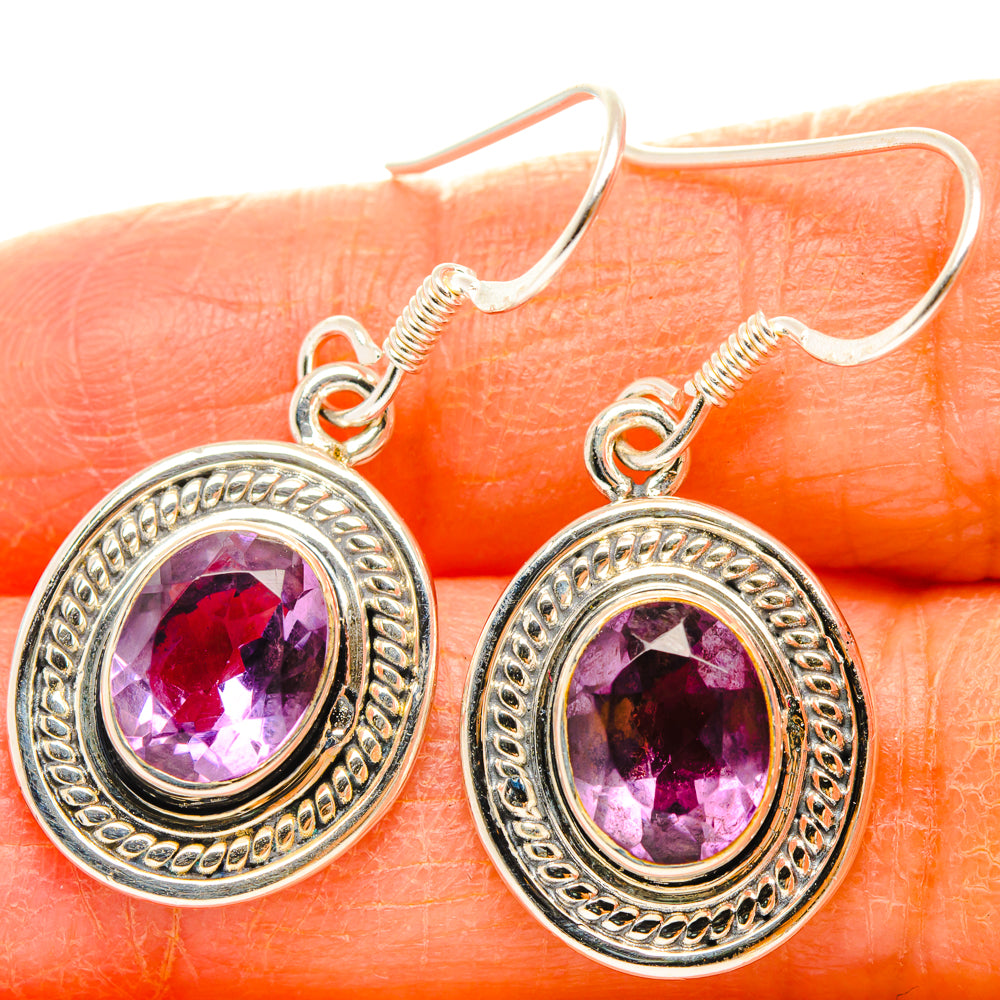 Amethyst Earrings handcrafted by Anasilvercos - EARR428435