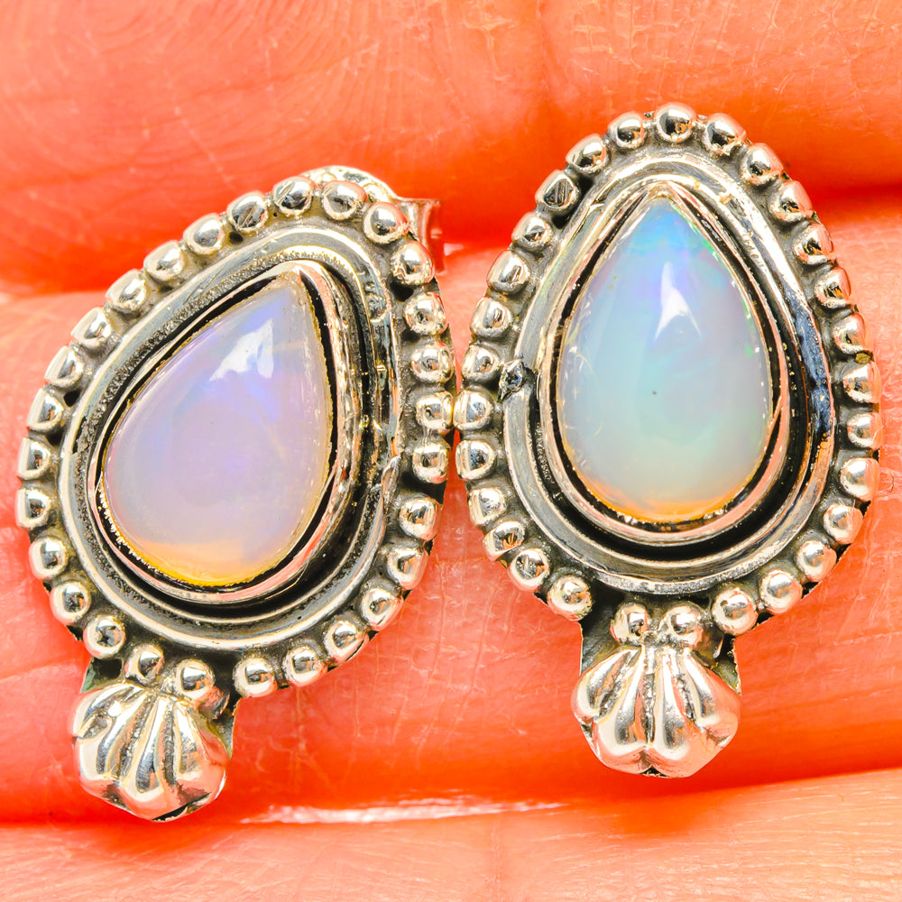 Ethiopian Opal Earrings handcrafted by Anasilvercos - EARR428456