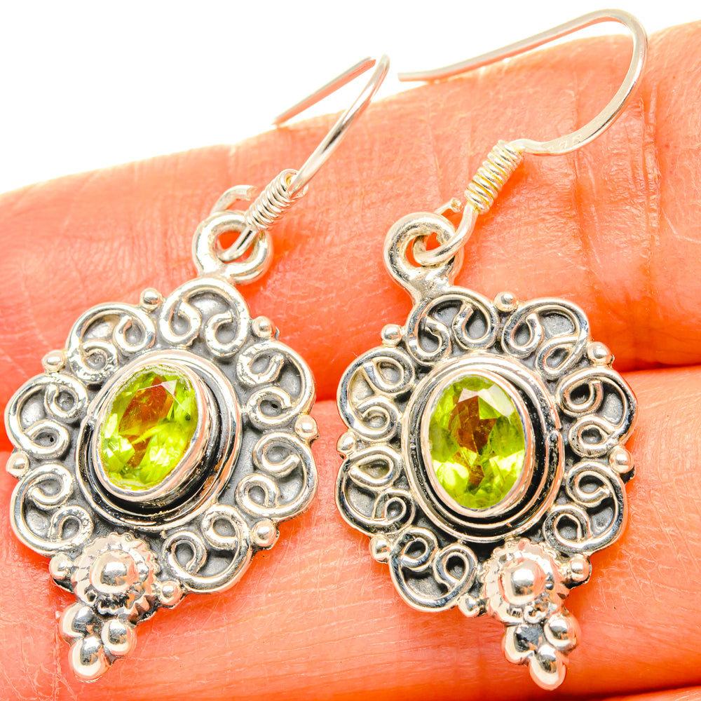 Peridot Earrings handcrafted by Anasilvercos - EARR428460