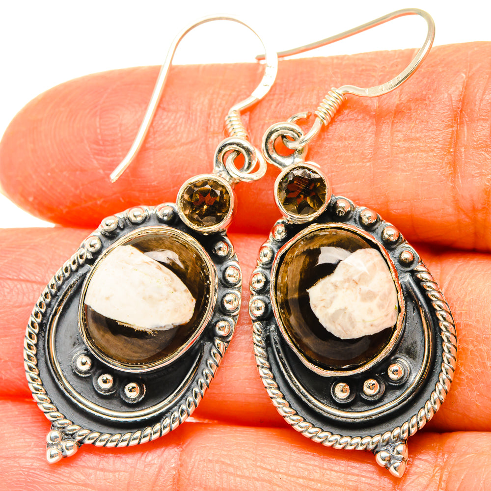 Peanut Wood Jasper Earrings handcrafted by Anasilvercos - EARR428466