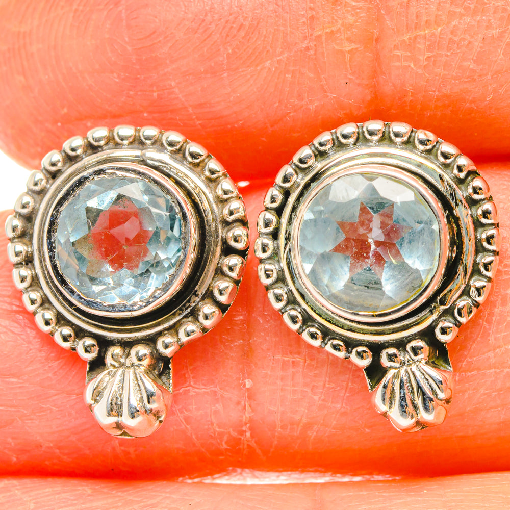 Blue Topaz Earrings handcrafted by Anasilvercos - EARR428470