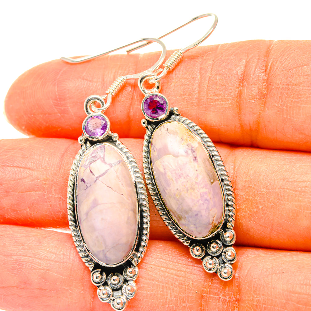 Phosphosiderite Earrings handcrafted by Anasilvercos - EARR428472