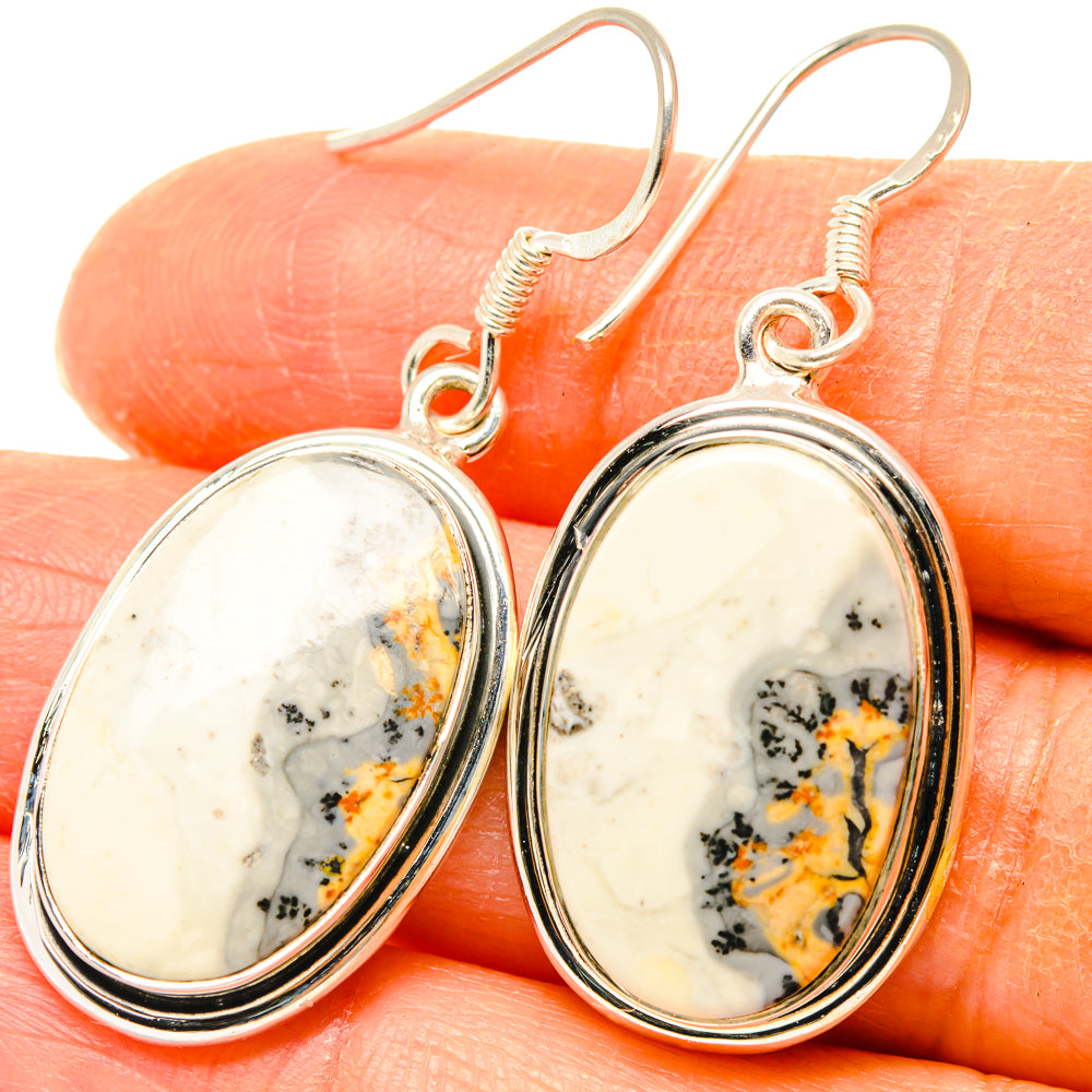Dendritic Agate Earrings handcrafted by Anasilvercos - EARR428473