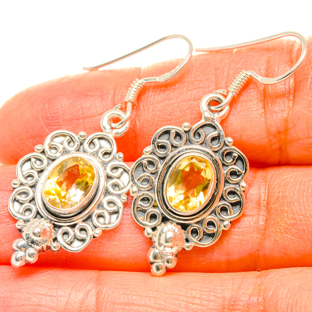 Citrine Earrings handcrafted by Anasilvercos - EARR428503
