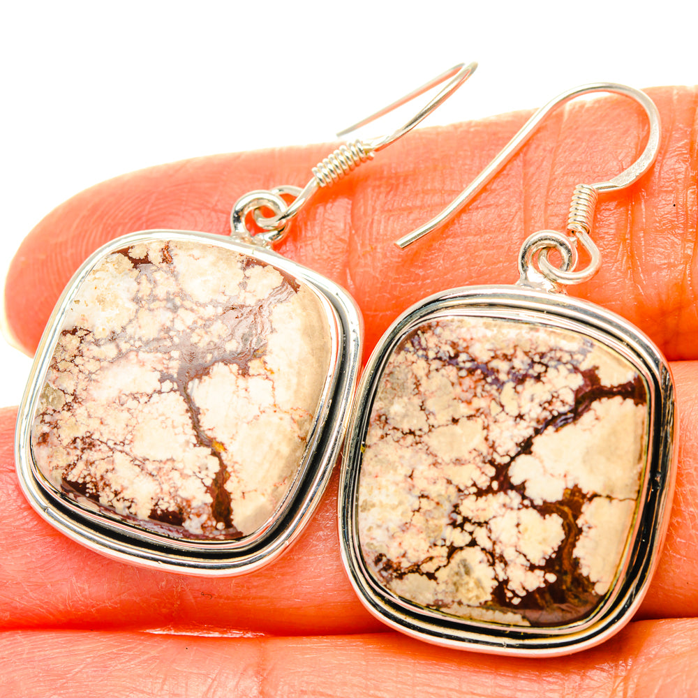 Wild Horse Jasper Earrings handcrafted by Anasilvercos - EARR428505