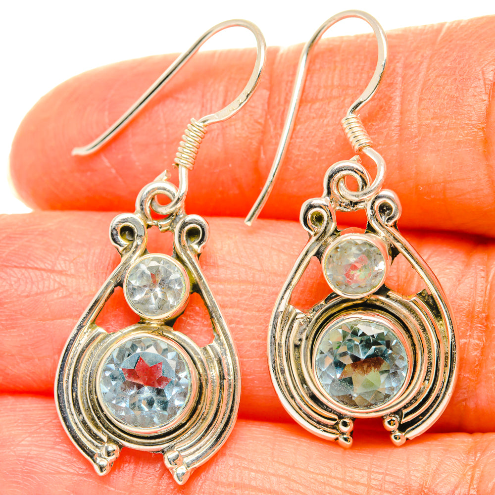 Blue Topaz Earrings handcrafted by Anasilvercos - EARR428506