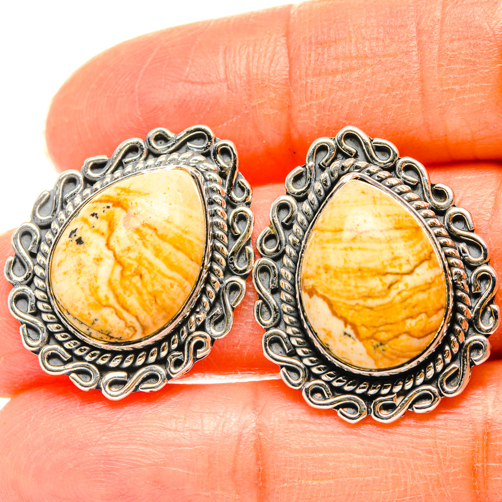 Picture Jasper Earrings handcrafted by Anasilvercos - EARR428512