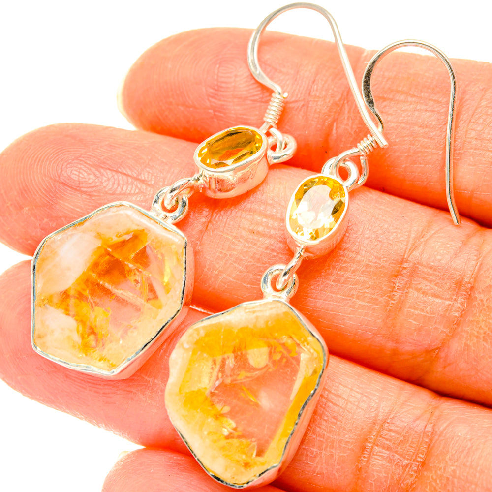 Citrine Earrings handcrafted by Anasilvercos - EARR428514