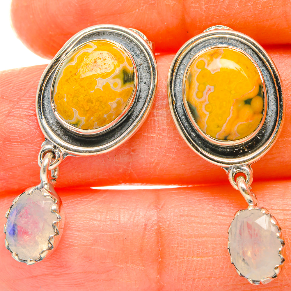 Ocean Jasper Earrings handcrafted by Anasilvercos - EARR428522