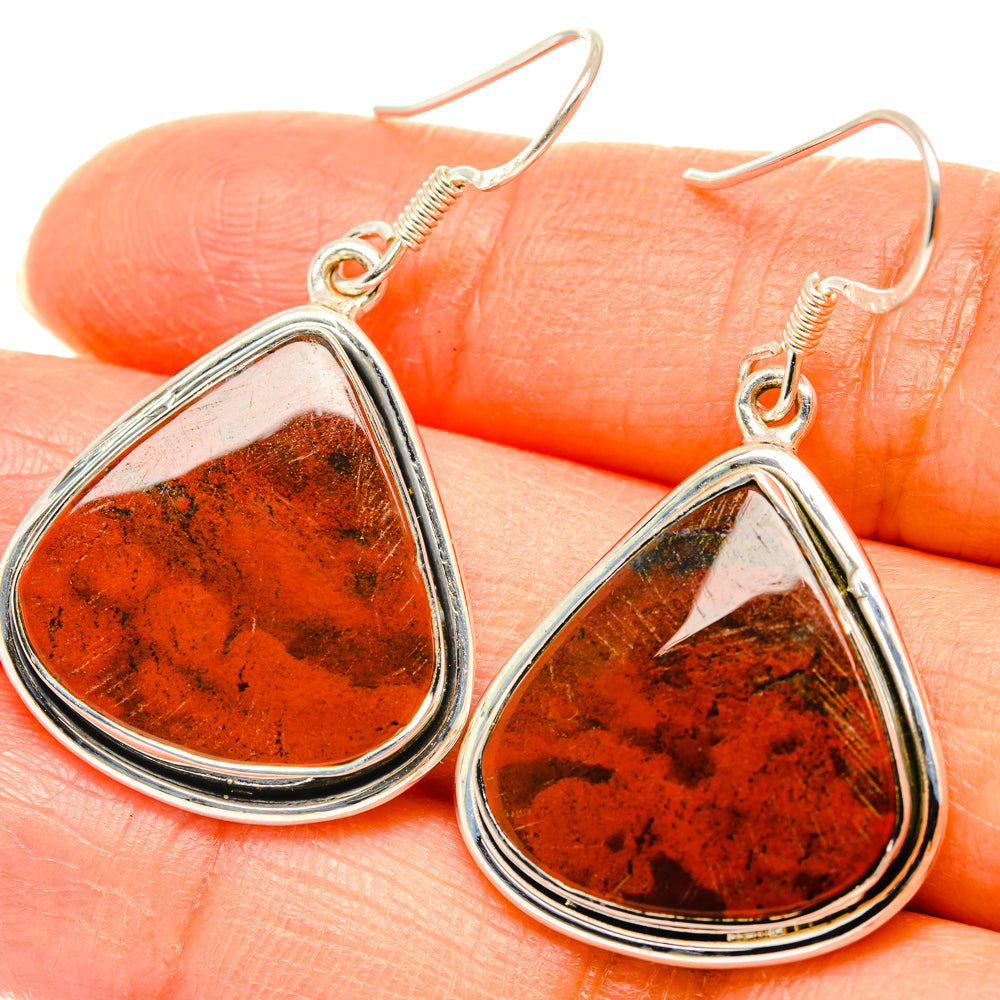 Bloodstone Earrings handcrafted by Anasilvercos - EARR428523