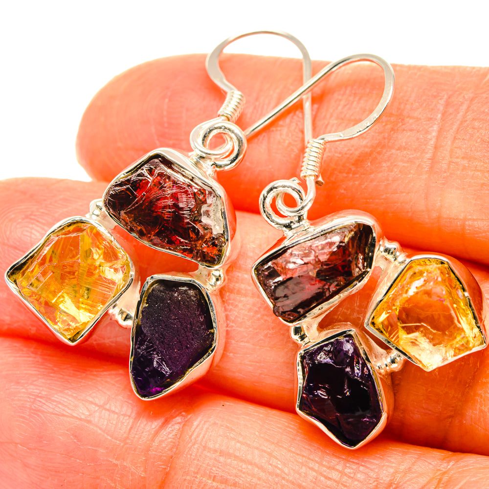 Garnet Earrings handcrafted by Anasilvercos - EARR428534
