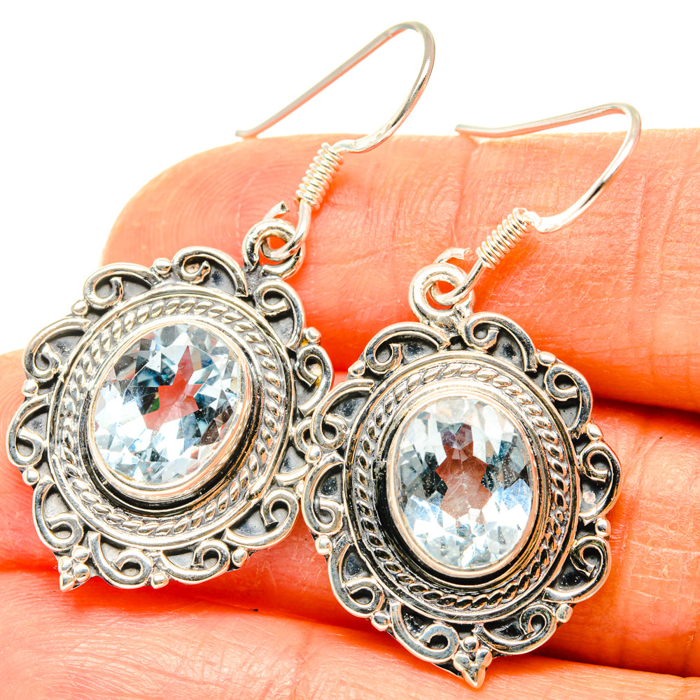Blue Topaz Earrings handcrafted by Anasilvercos - EARR428538