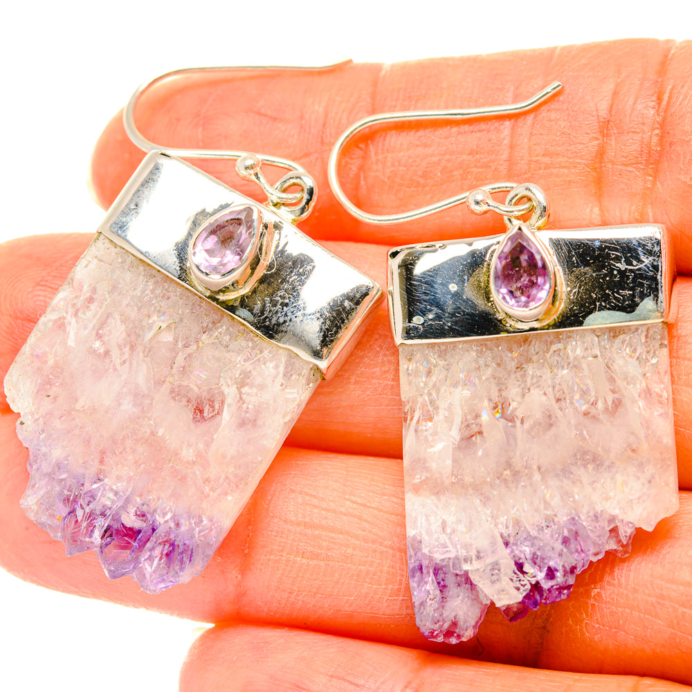 Amethyst Stalactite Earrings handcrafted by Anasilvercos - EARR428539