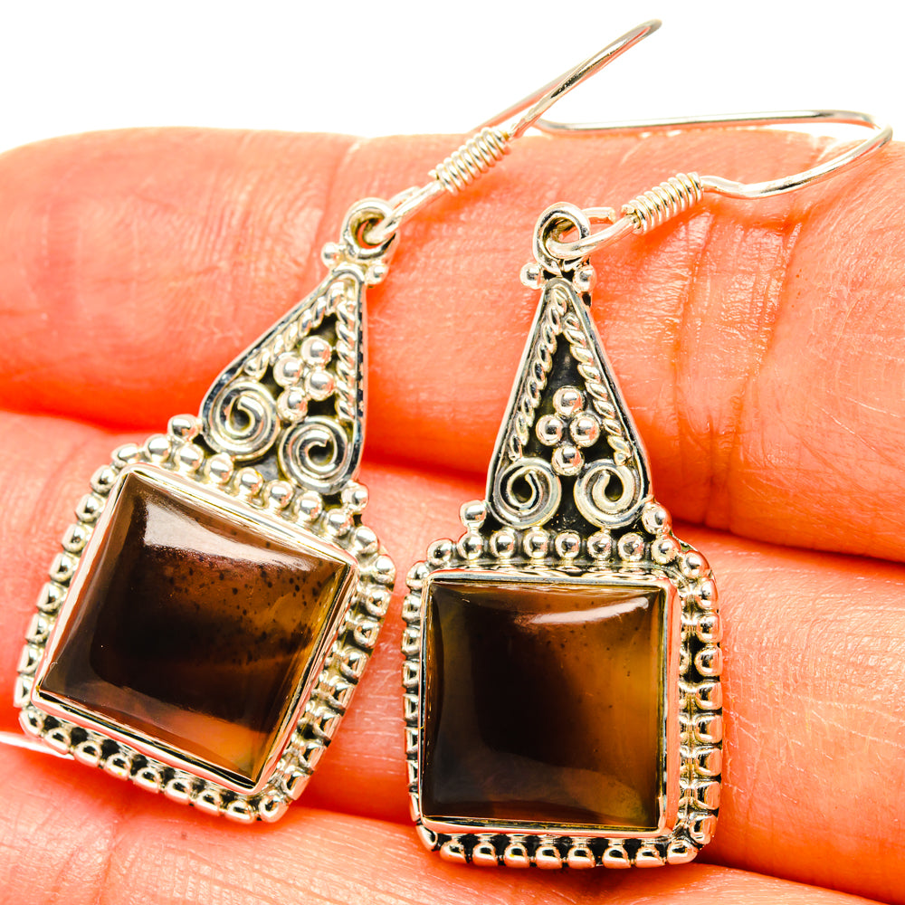 Montana Agate Earrings handcrafted by Anasilvercos - EARR428598