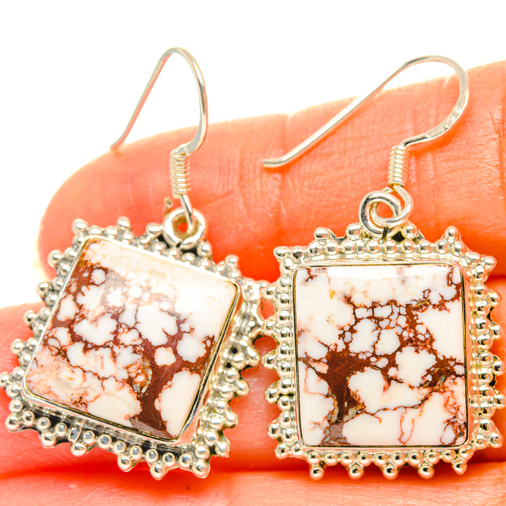 Wild Horse Jasper Earrings handcrafted by Anasilvercos - EARR428609